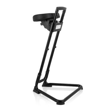 Крісло для роботи TOP WORK 32 з м'яким сидінням з піни PU, металевим каркасом, чорного кольору - hjh OFFICE