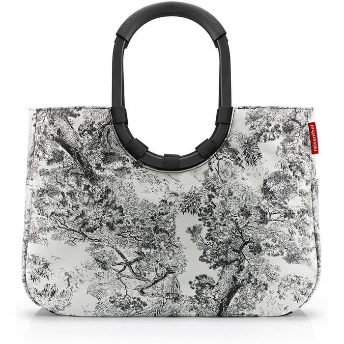 Сумка Reisenthel Loopshopper L – містка та стійка, з відділеннями з перероблених PET-пляшок, водонепроникна, сіра (Jacquard Grey)