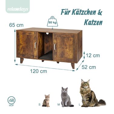 Relaxdays XXL комод для котячого туалету