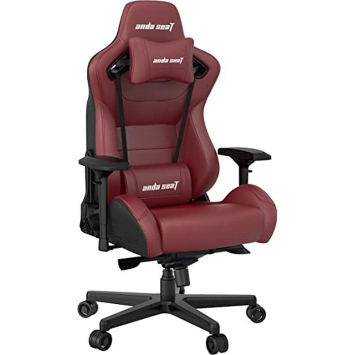 Крісло ігрове Anda Seat Kaiser 2 XL Leder – ергономічне, з підлокітниками 4D, підголовником та поперековою підтримкою (каштанове)