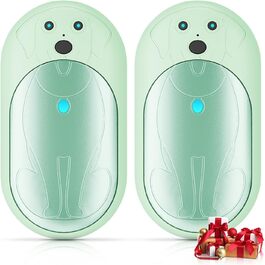 Електричні грілки для рук Lepwings 2 шт, 6000 mAh, багаторазові, 3 режими, до 20 годин тепла, USB-зарядка, для активного відпочинку взимку (чорний, м'ятно-зелений)