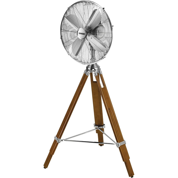 Нестарий вентилятор на п'єдесталі 'Colonial з хрому/сосни, , 86895