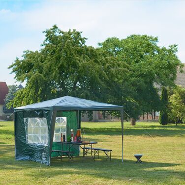 Павільйон Relaxdays 3x3 м з 2 бічними панелями