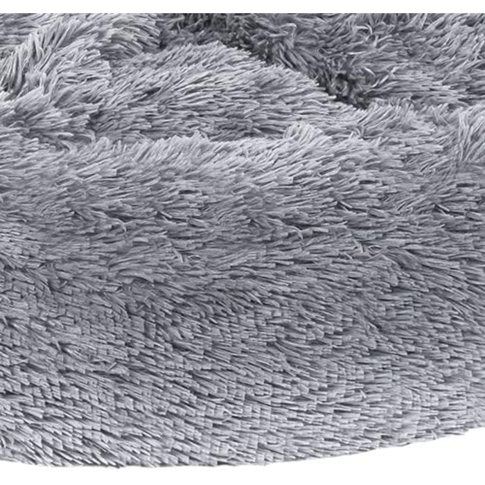 Лежак для собак Daromigo, плюшевий, миється, не ковзає, котяче гніздо, світло-сірий 80 см