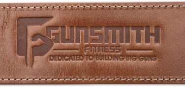 Пояс для важкої атлетики Gunsmith Fitness - 100 шкіра та ручна робота - оптимальна підтримка - товщина 10 мм - бодібілдинг, пауерліфтинг