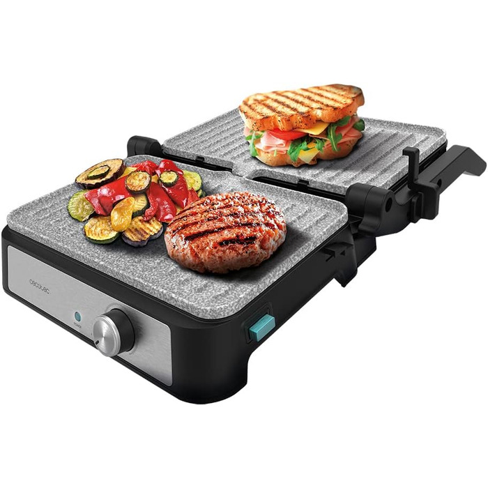 Електричний гриль Cecotec Rock'nGrill 1500 Stone Ceramic Mix з керамічним покриттям та знімними каменями, 1500 Вт