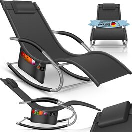 Крісло-шезлонг KESSER® для саду | Зручне крісло-гойдалка | Стійке до погодних умов | Макс. 150 кг