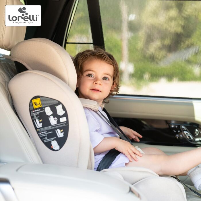 Автокрісло Lorelli Adventure i-Size 9-36кг, сіре - з регульованою підголівником та 5-точковим ременем безпеки