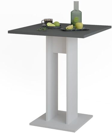 Стіл журнальний Vicco Repose, 65x65 см, білий/антрацитовий