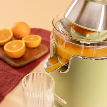 Електрична соковитискачка для цитрусових Cecotec Xqueeze RetroJuice 1000 Green. 1000W, нержавіючий фільтр, 2 конуси, система запобігання краплі