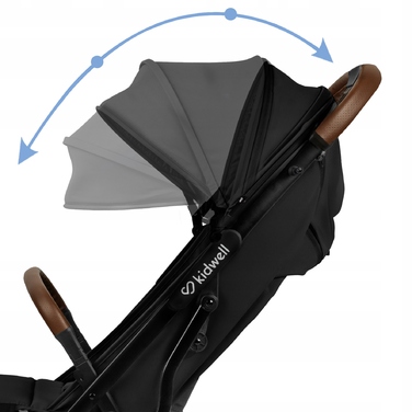 Компактна прогулянкова коляска Kidwell Colmer UP Black — легка, маневрена, складана