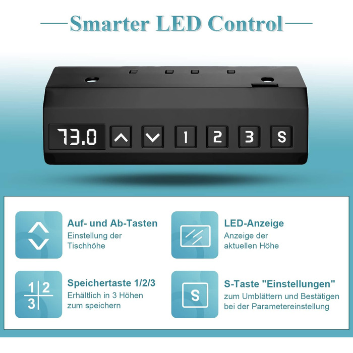Електричний стіл Homall з регулюванням висоти, 2 мотори, підйом до 100 кг, телескопічний, пам'ять, захист від зіткнень, сірий