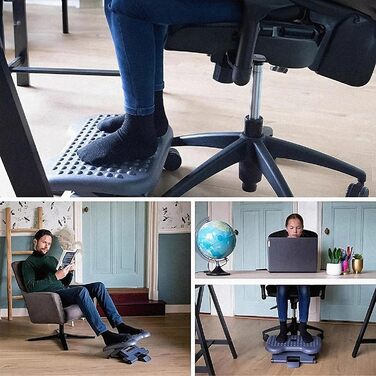 Підставка для ніг Retoo: ергономічна, з регулюванням висоти та масажем для офісу та дому