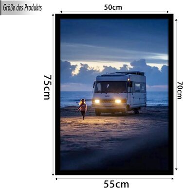 Набір фоторамок 50x70 см (3 шт.) Чорні, дерев'яні рамки для фото, картин, постерів 50х70 см