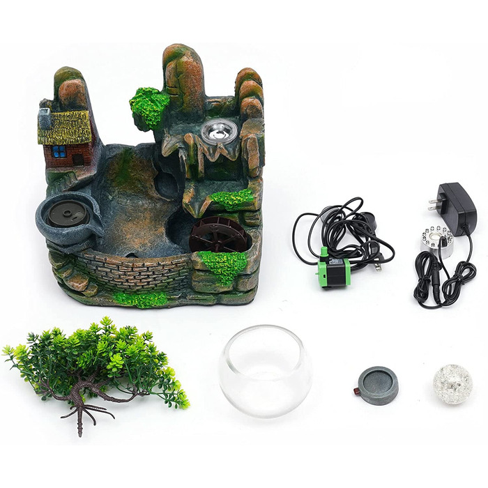 Декоративний фонтанчик для дому та офісу: міні-фонтан, вологостійний орнамент для медитації та декору