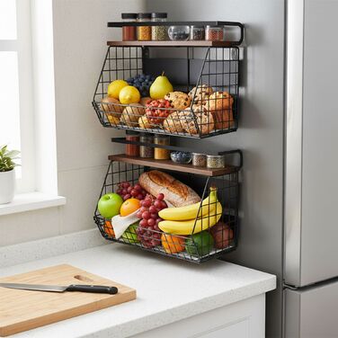 Набір з 2 магнітних настінних органайзерів Relaxdays для зберігання