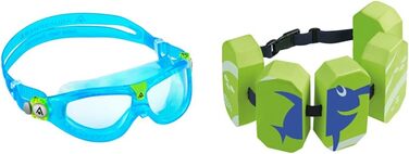 Окуляри захисні Aqua Sphere Seal Kid 2 Aqua - Clear Lens & Beco 96071 8 - Пояс для плавання Sealife, для 2-6 років, 15-30 кг, зелений