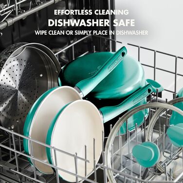 GreenPan Rio: Сковорода з керамічним покриттям та лопаткою, 20.3 см, антипригарна, без PFAS, для приготування сніданку, посудомийна, термостійка, блакитна