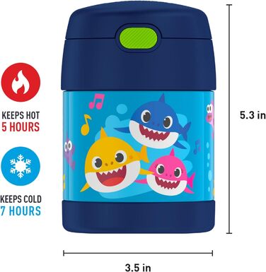 Дитячий контейнер для їжі з нержавіючої сталі THERMOS Funtainer (Baby Shark)