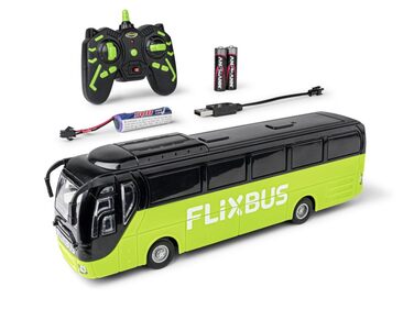 Автобус на радіокеруванні Carson FlixBus 2.4GHz 1:64, іграшка для дітей від 8 років, барвистий