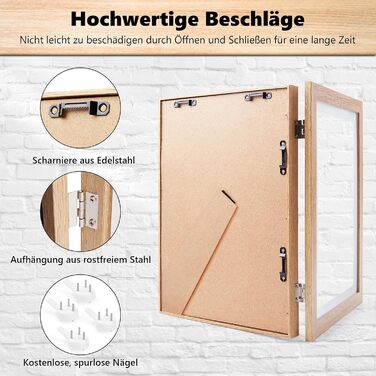 Рамки для дитячих малюнків A4 Kromapolis (2 шт.) з екологічного MDF, дерев'яного кольору