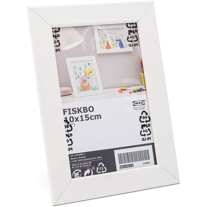 Рамка для фотографій Ikea Fiskbo, 10x15 см, 6 шт. 6 Білий