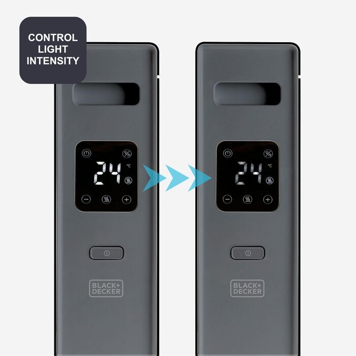 Конвектор BLACK+DECKER BXCSH1800E, 1800 Вт, 1800W, чорний, з можливістю кріплення на стіну, цифровий дисплей