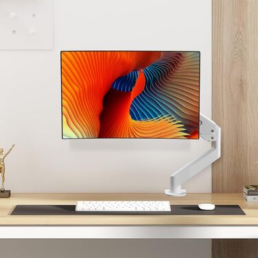 Кріплення для монітора Suptek, 17-32 дюйми, газ-амортизатор, регулювання висоти, 360° обертання, білий (MD8W)