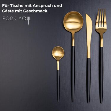 Набір столових приборів 16-частинний чорний матовий, нержавіюча сталь, для 4 осіб, стійкий до миття в посудомийній машині, подарунковий набір, Португалія