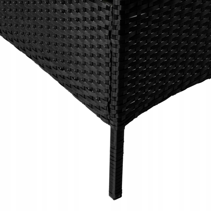 Комплект садових меблів Rino з ротанга, чорний, 7 предметів