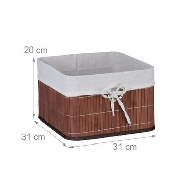 Набір кошиків для зберігання Relaxdays з бамбука