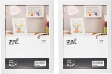 Рамка для фотографій Ikea Fiskbo, А4, 230 см, 2 шт. и, біла (50 символів)