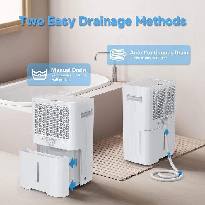 Електричний осушувач повітря з таймером, фільтром та блокуванням від дітей, 25L
