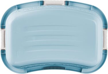 Ергономічна кошик для білизни keeeper з повітропроникним декором, нековзними м'якими ручками, об'ємом 50 літрів, з нержавіючої сталі (Nordic Blue)
