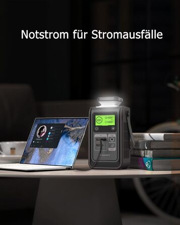 Портативна електростанція 192Wh LiFePO4, 140W USB-C, сонячний генератор 180W для кемпінгу, подорожей, надзвичайних ситуацій