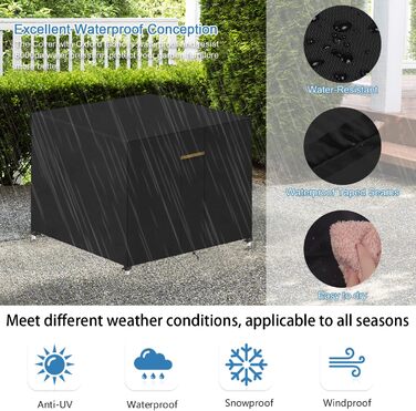 Водонепроникний чохол для садовой меблів VANSHEIM 60x60x60 см - захисна накривка для столу та садової групи