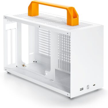SGPC ITX міні-корпус K49 (сталь), вдосконалена версія K55, сумісний з GPU, 2 ручки, вентиляційна панель, 2 сталеві та 1 акрилова боковини, компактний 6L корпус для ПК