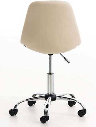 Офісний стілець Emil від CLP: регульована висота, поворотний, з штучною шкірою, колір білий (кремовий)