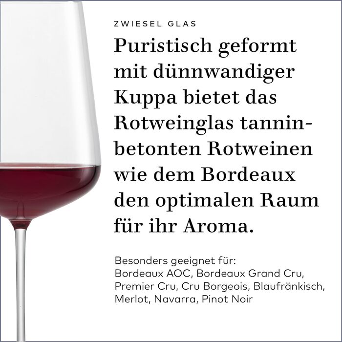 Келих для білого вина Zwiesel Glas Riesling Vervino (набір 2), можна мити в посудомийній машині, зроблено в Німеччині (арт. 122167) (келих для червоного вина бордо (2 шт.))