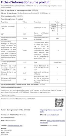 MINI посудомийна машина MEDION DWT51 (біла, зі скляними дверцятами, 5 комплектів посуду, таймер, без підключення до води)