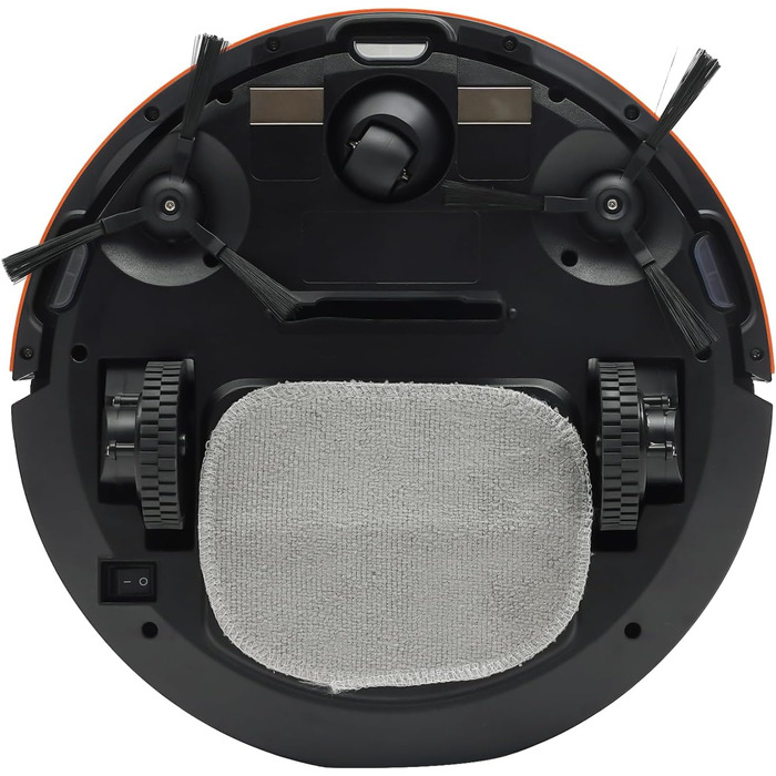 Робот-пилосос 2-в-1 з функцією миття SABUIDDS, потужність 2700Pa, керування через додаток, самостійна зарядка, для шерсті тварин, килимів та твердих підлог (Чорний)