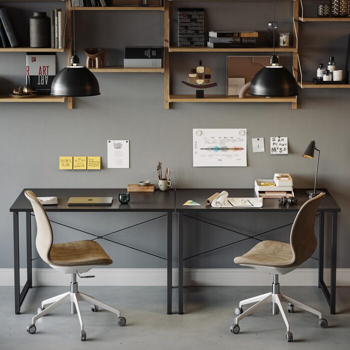 Комп'ютерний стіл CubiCubi: компактний, 100x48x75 см, для офісу/дому, металевий каркас, білий (також 120x48 см, чорний)