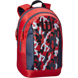 Тенісний рюкзак Wilson для юніорів, що вміщає до 2 ракеток, поліестер 2 Червоний Одномісний