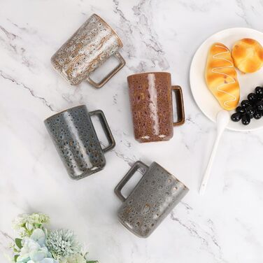 Набір кавових чашок EYMPEU 4 шт., 450 мл, дизайн 