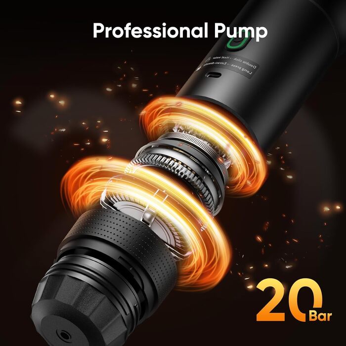 Кавомашина портативна 12V Akku 3-в-1, для кемпінгу та авто, з USB, сумісна з капсулами та меленою кавою, чорна