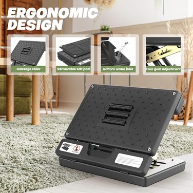 Підніжка під стіл для офісу та дому: регульована, з масажером та м'яким покриттям, складна, ергономічна | Vhelyom