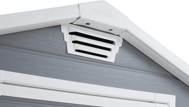 Сарай садовий Keter Manor 4x3 сірий, пластиковий, для дачі, 128x94x196 см