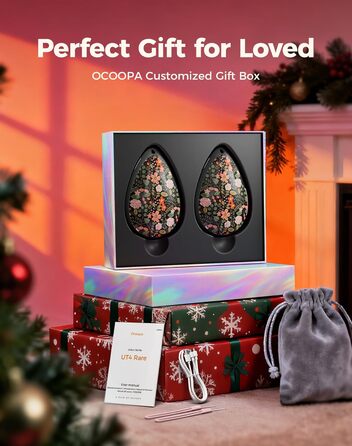 Електричні грілки для рук OCOOPA 2 шт. - стильні, у формі діаманта з магнітом, акумуляторні, для жінок, подарунок, для Реяно, піших прогулянок, кемпінгу