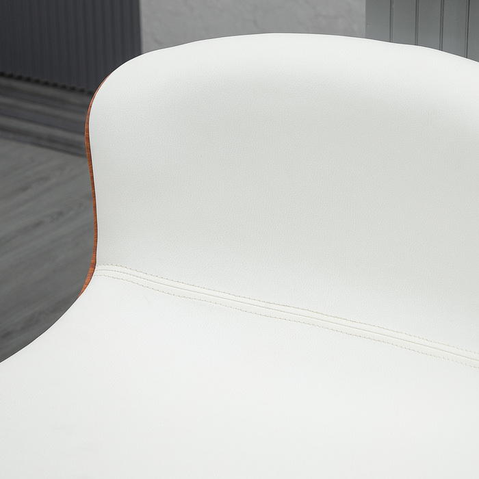 Набір з 2 барних стільців, регульована висота, металевий каркас, поворотне сидіння, кремово-білий