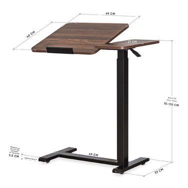 Стіл Hommex Mobidesk Duo USB Walnut (арт. ТН-010-2 Walnut)